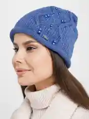 Индиго вязаная шапка ВИШНЯ