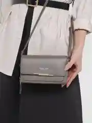 Серый женская сумка на плечо, клатч