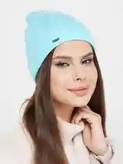 Голубой вязаная шапка Капелла