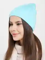 Голубой вязаная шапка Капелла