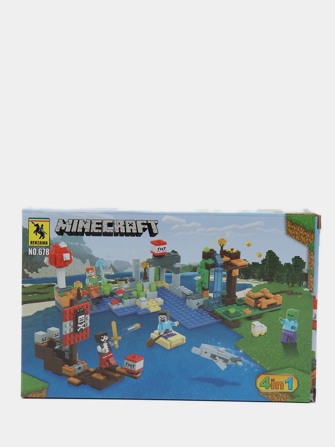 Алый детский конструктор рыцари, конструктор minecraft