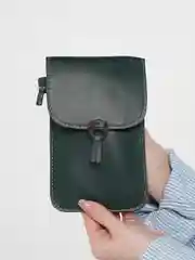 Зеленый сумка кошелёк женская кросс боди, клатч для телефона