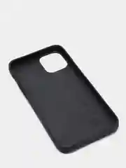 Хром чехол для iPhone 12 / 12 Pro (6.1), 12 Pro Max, 12 Mini, черный, под кожу