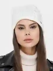 Белый вязаная шапка ВИШНЯ