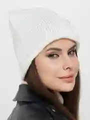 Белый вязаная шапка ВИШНЯ