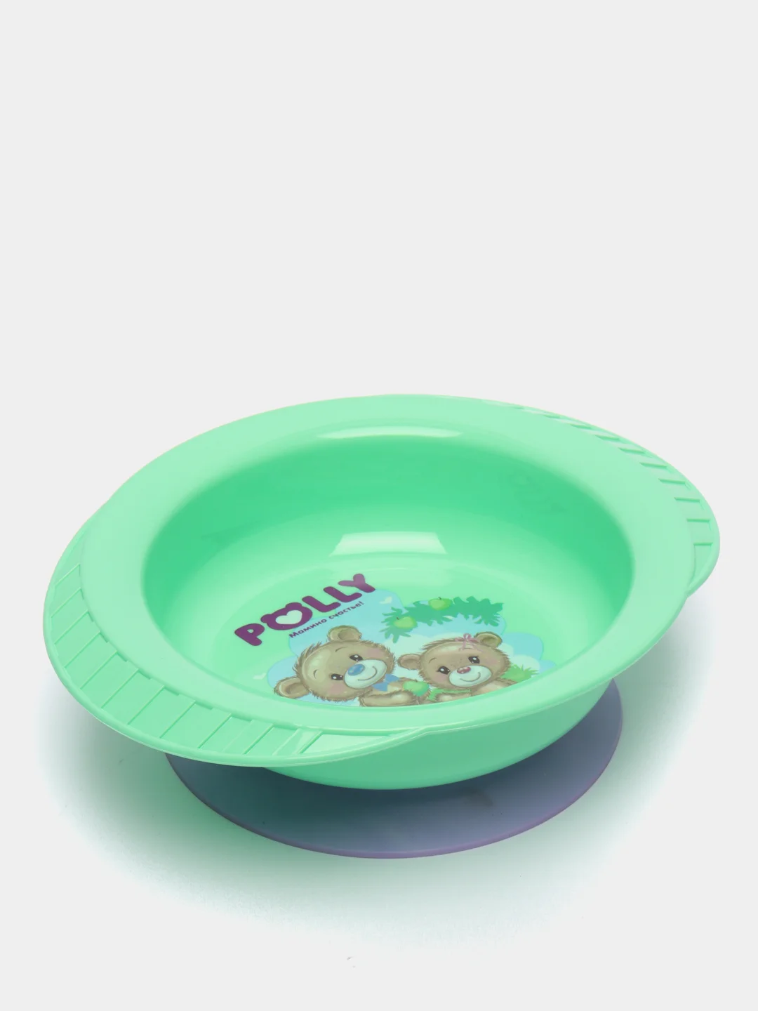 Бирюзовый тарелка детская на присосе "POLLY"