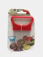 Красный держатель для нарезки овощей и фруктов