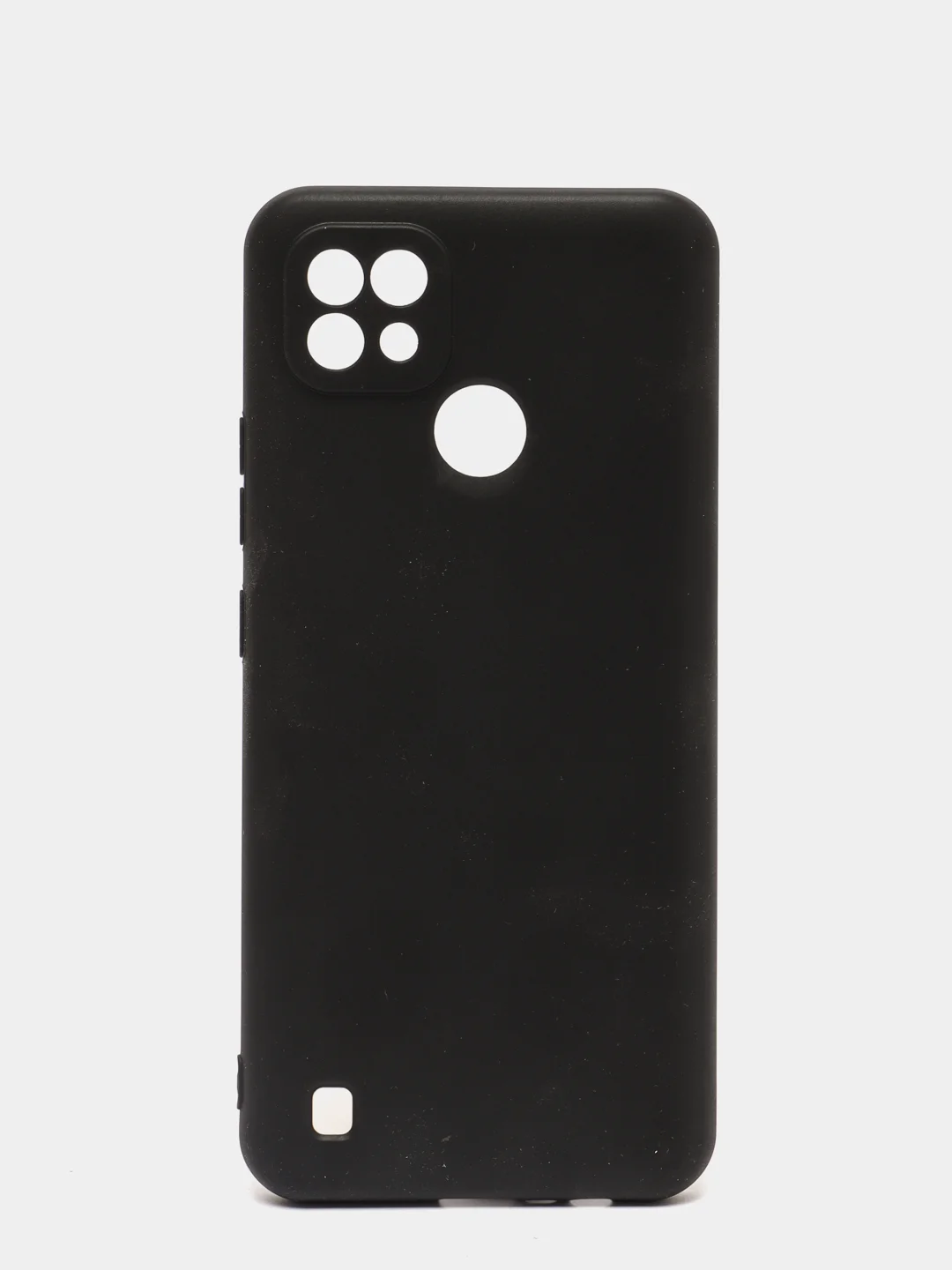 Чехол Realme C21 (Реалми С21), черный, силиконовый