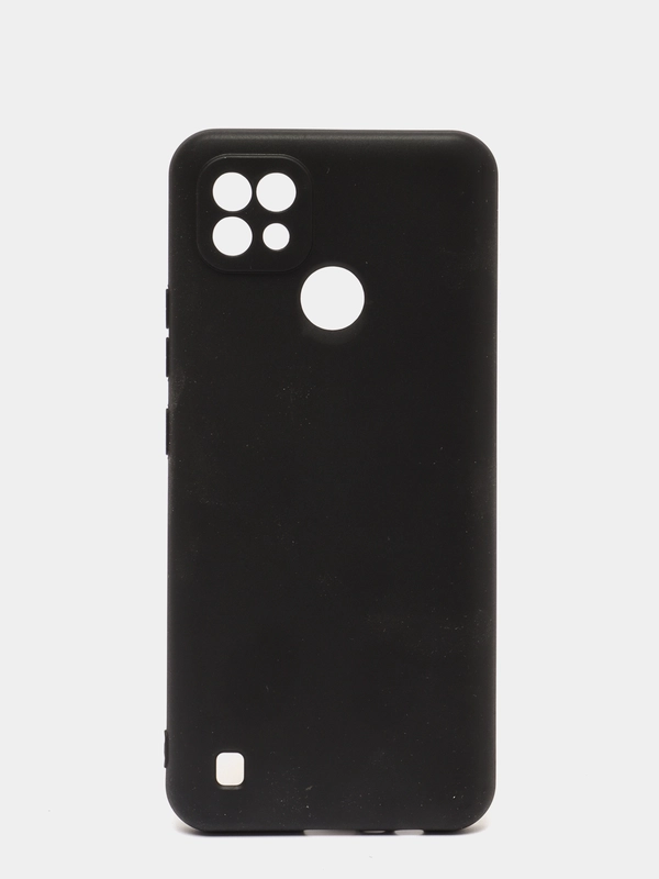 Чехол Realme C21 (Реалми С21), черный, силиконовый