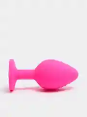 Розовый анальные пробки с кристаллом, 4 цвета, 2 размера