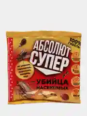 Абсолют Cупер Дуст, от тараканов, муравьев, клопов, блох, мокриц, насекомых, 100 гр