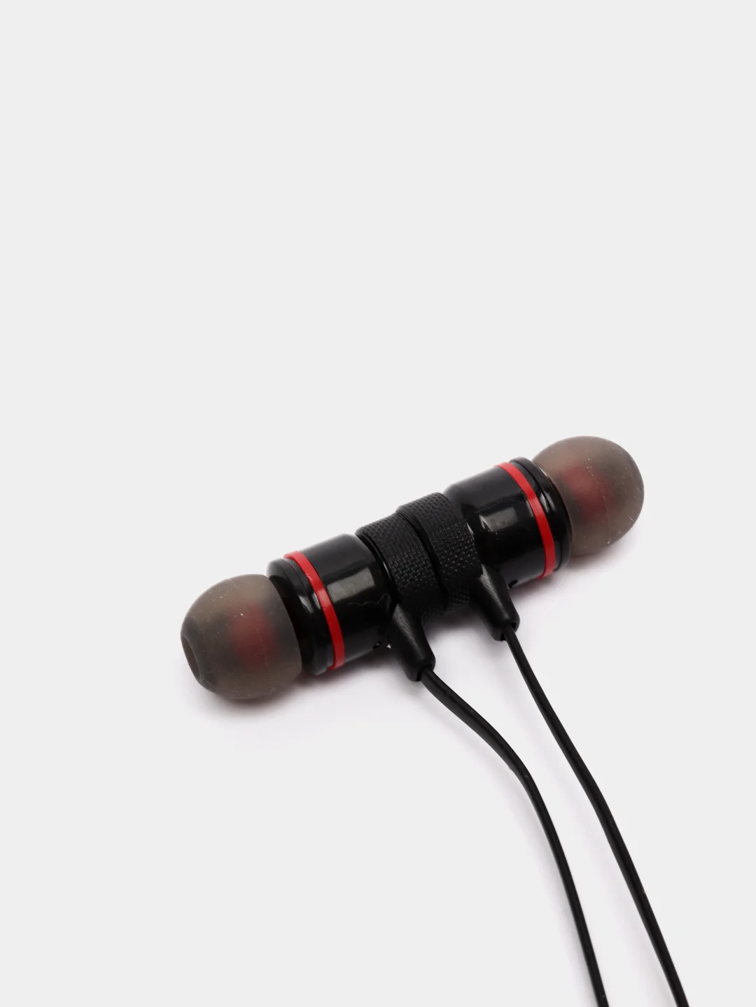 Черный беспроводные наушники Sports Sound Stereo на магнитах