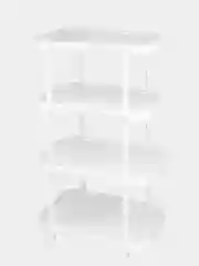 Белый этажерка овальная IDEA, 4 секции