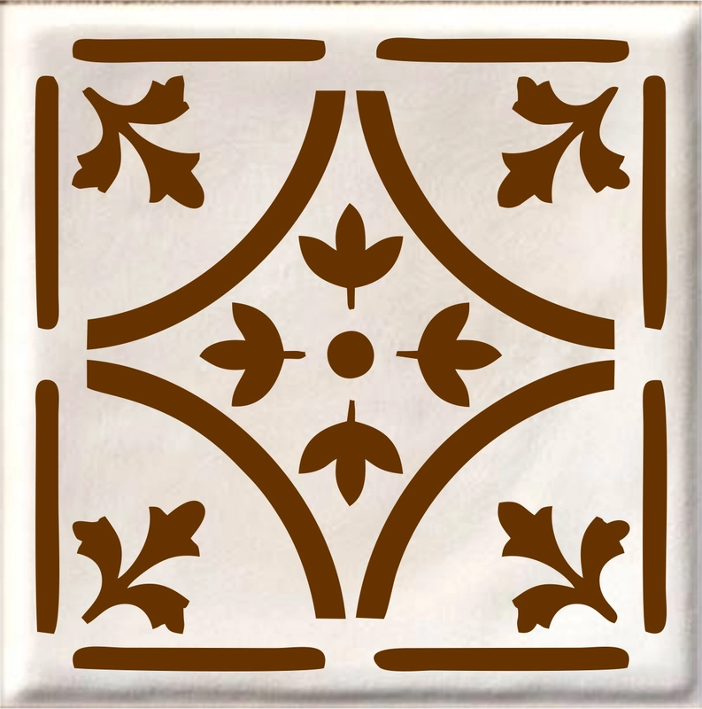 Трафарет пластиковый Luxart Template Азулежу 10, 10х10см, толщина 0,7 мм