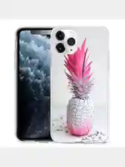 Алый чехол для iPhone 11, принт "Ананасы"