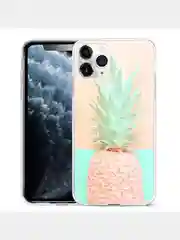 Белый чехол для iPhone 11, принт "Ананасы"