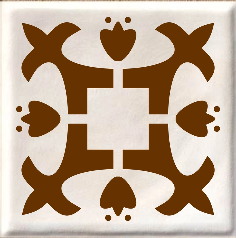 Трафарет пластиковый Luxart Template Азулежу 16, 10х10см, толщина 0,7 мм