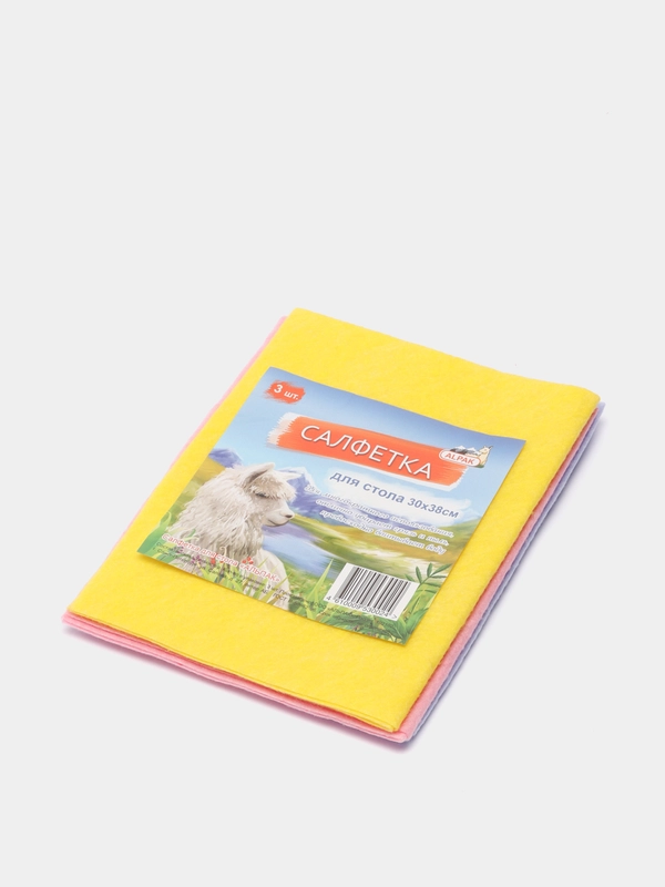 Салфетка вискозная для стола, 30х38см, 3шт
