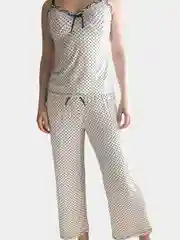 Черный женская пижама с капри