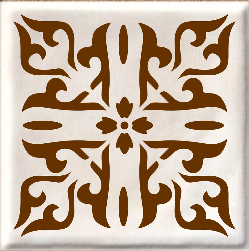Трафарет пластиковый Luxart Template Дамаск 4, 10х10см, толщина 0,7 мм