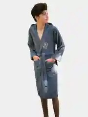 Угольный детский и подростковый махровый халат