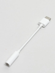 Адаптер переходник с USB Type-C на Jack 3,5мм/ белый