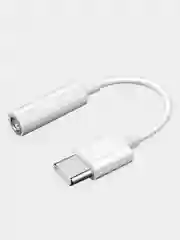 Черный адаптер переходник с USB Type-C на Jack 3,5мм/ белый