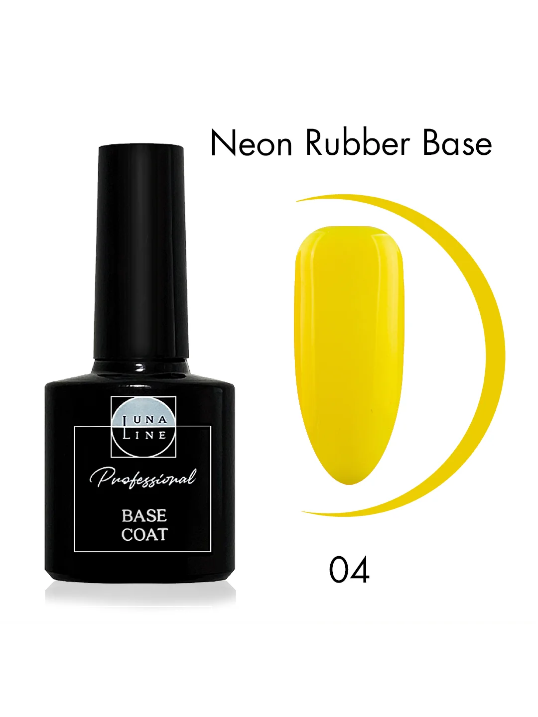 Базовое покрытие LunaLine Rubber Neon, неон,каучуковая база для ногтей