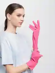 Перчатки хозяйственные латексные с хлопковым напылением Чистюля размер L