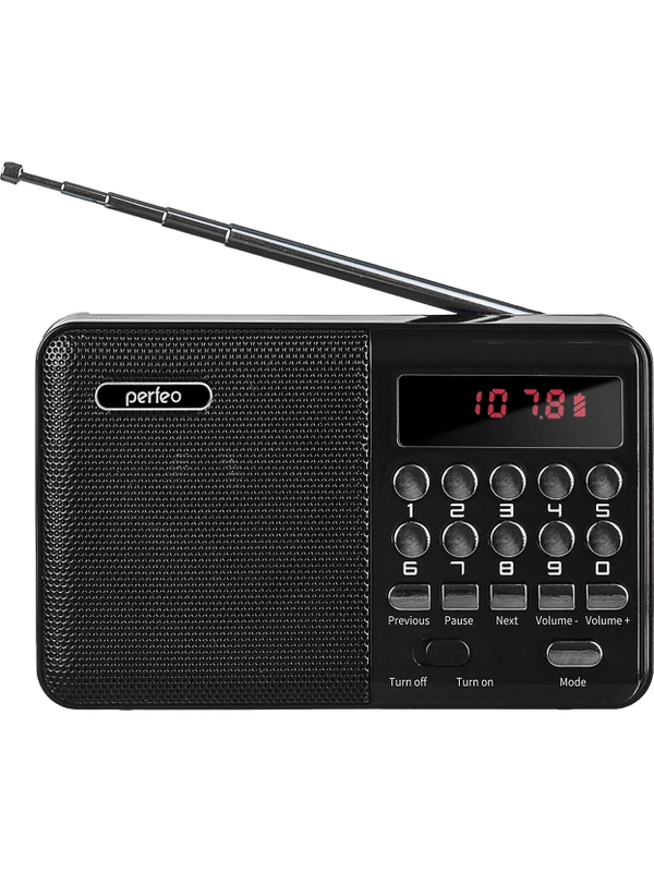 Perfeo радиоприемник цифровой PALM FM 87.5-108МГц/ MP3/ питание USB или 18650