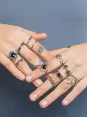 Женские кольца винтажные, набор 15 штук