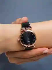 Черный часы наручные женские, 3 цвета