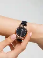 Черный часы наручные женские, 3 цвета