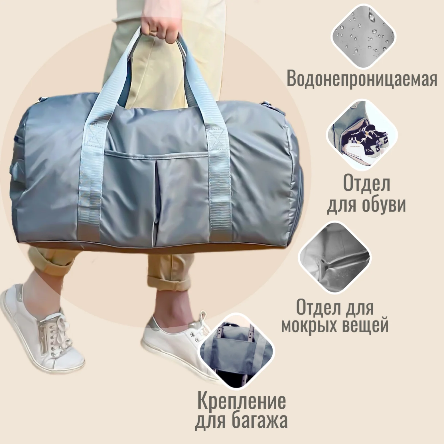 Розовый wolfberry / Сумка спортивная для йоги для фитнеса для тренировок для спорта