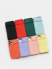 Ребристый чехол с защитой камеры в виде шторки на iPhone 6s/7/8/Plus/SE/20/11/Pro на айфон