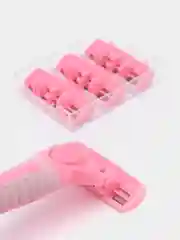 Розовый бритвенный станок с 3 сменными кассетами