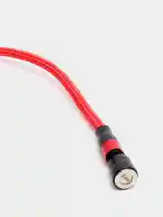 Красный магнитный кабель угловой с быстрой зарядкой 3А для телефона Lightning / micro-USB / Type-C