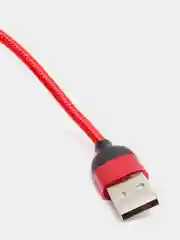 Красный магнитный кабель угловой с быстрой зарядкой 3А для телефона Lightning / micro-USB / Type-C