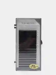 Ресницы для наращивания Nagaraku, MIX D и С изгиб, черные