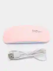 Розовый лампа для маникюра, сушки гель лака Sunmini 6W для ногтей