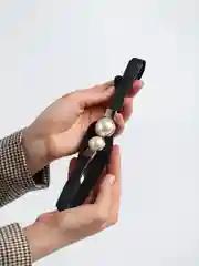 Черный пояс эластичный, с жемчугом, утягивающий ремень