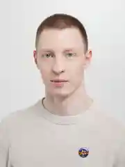 Синий значок "День победы! 9 мая", 23 мм