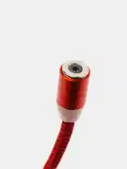 Красный магнитный кабель для зарядки телефона, коннекторы: microUSB, Lightning, Type-C, адаптер