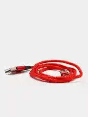 Красный магнитный кабель с быстрой зарядкой 3А и разъемы micro-USB / Type-C / iPhone Lightning