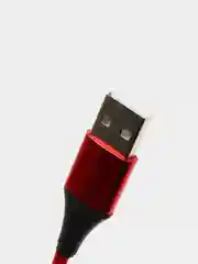 Красный магнитный кабель с быстрой зарядкой 3А и разъемы micro-USB / Type-C / iPhone Lightning