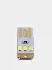 Белый брелок USB фонарик