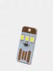 Белый брелок USB фонарик
