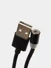 Черный магнитный кабель для зарядки телефона, коннекторы: microUSB, Lightning, Type-C, адаптер