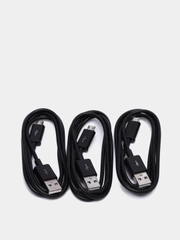 Кабель microUSB, чёрный, 3 штуки
