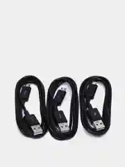 Кабель microUSB, чёрный, 3 штуки